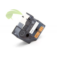 Kompatibilní páska pro Dymo Rhino 18436/S0718500, 19mm×5,5m černý tisk/oranžový podklad, vinyl