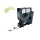 Kompatibilní páska pro Dymo Rhino 18488/S0718100, 12mm×3,5m černý tisk/bílý podklad, pružný nylon
