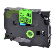 Kompatibilní páska pro Brother TZe-D41, 18mm x 8m, signální, černý tisk/zelený podklad