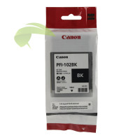 Inkoustová náplň Canon PFI-102BK, 0895B001 černá originální, LP17/LP24/iPF500/iPF510/iPF600/iPF605/i