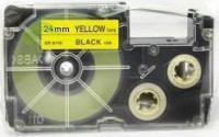 Kompatibilní páska pro Casio XR-24YW, 24mm x 8m černý tisk / žlutý podklad